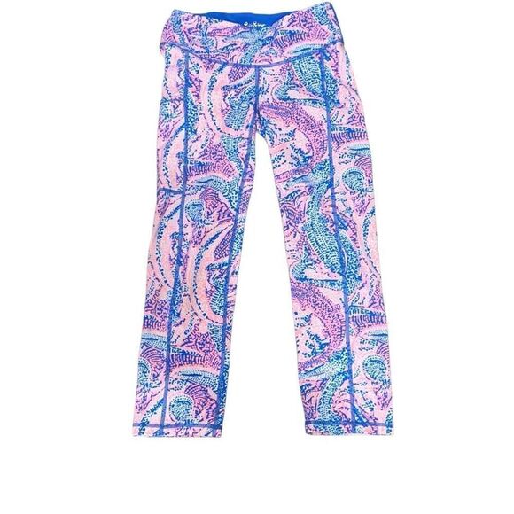 Lilly Pulitzer Luxletic Weekender Leggings Maybe Gator Cropped Athletic size XS - Picture 1 of 6